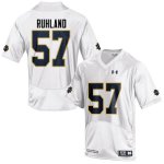 Notre Dame Fighting Irish Men's Trevor Ruhland #57 White Under Armour Authentic Stitched College NCAA Football Jersey QKL6099BM